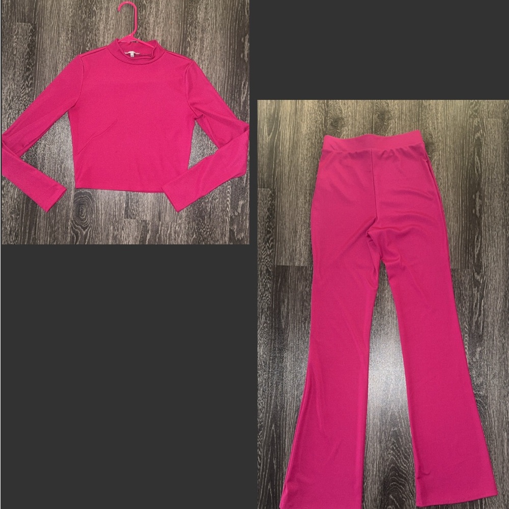 Fashion Nova Hot Pink Two-Piece Set